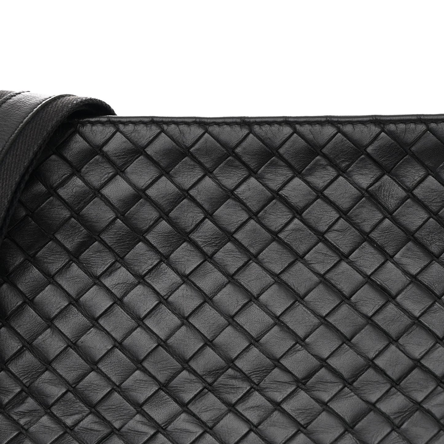 Nappa Intrecciato VN Crossbody Messenger Bag Black