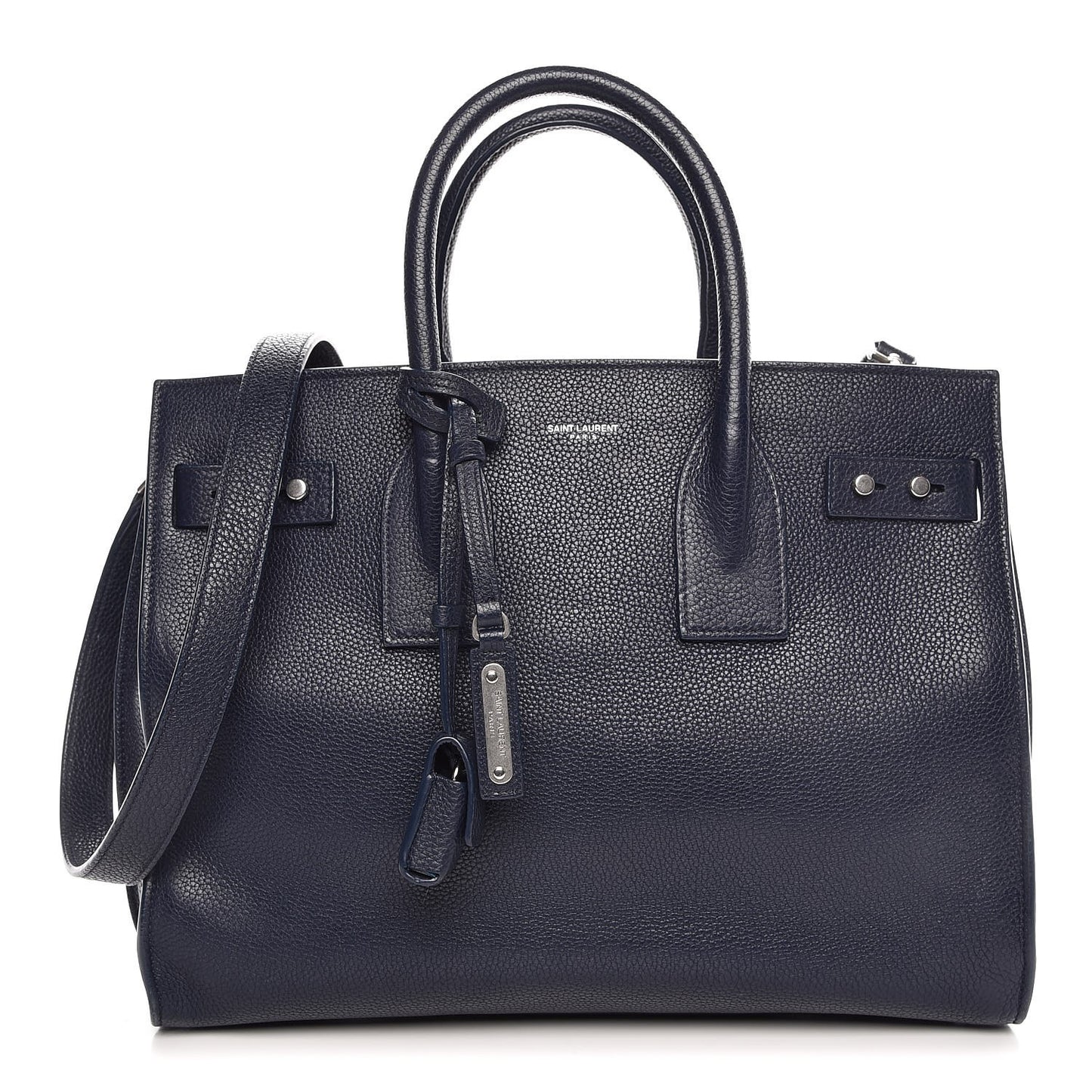 Grained Calfskin Small Supple Sac De Jour Navy