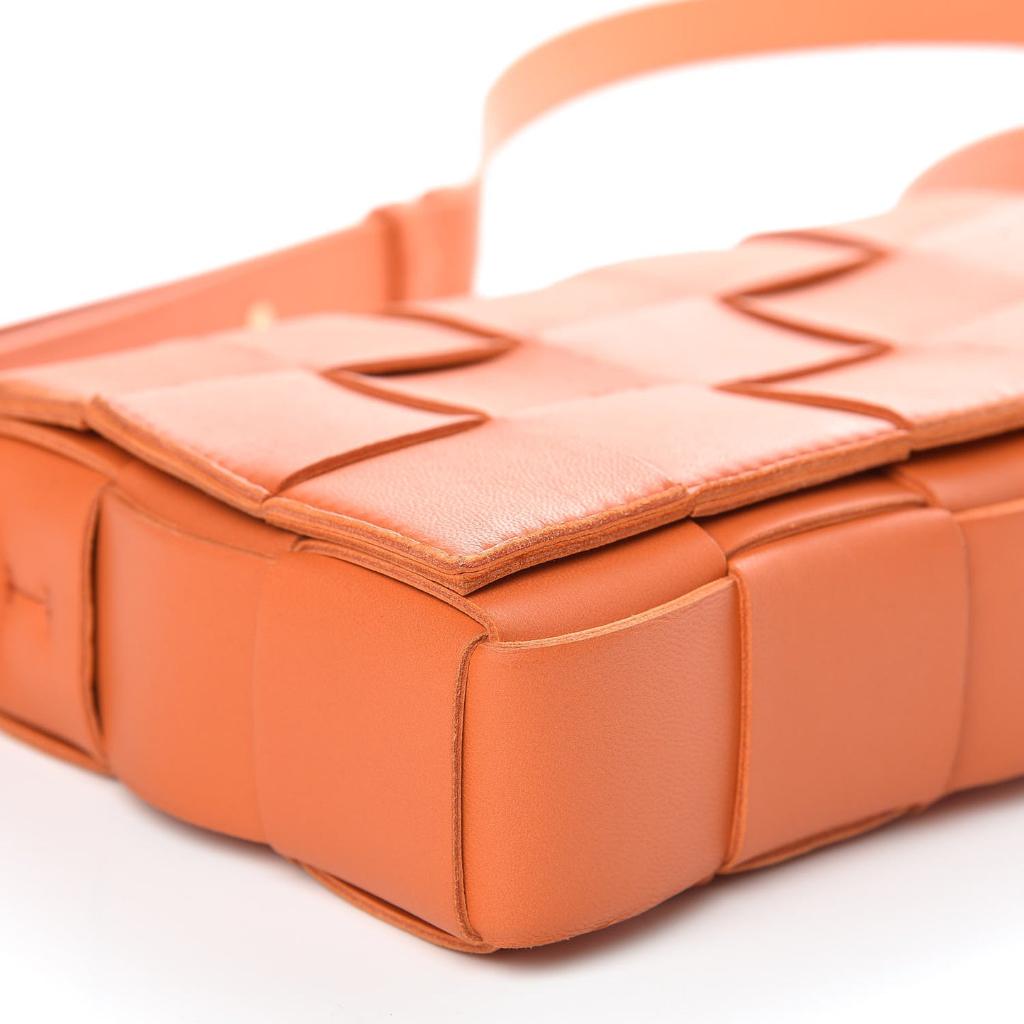 Nappa Maxi Intreccio Cassette Bag Burned Orange