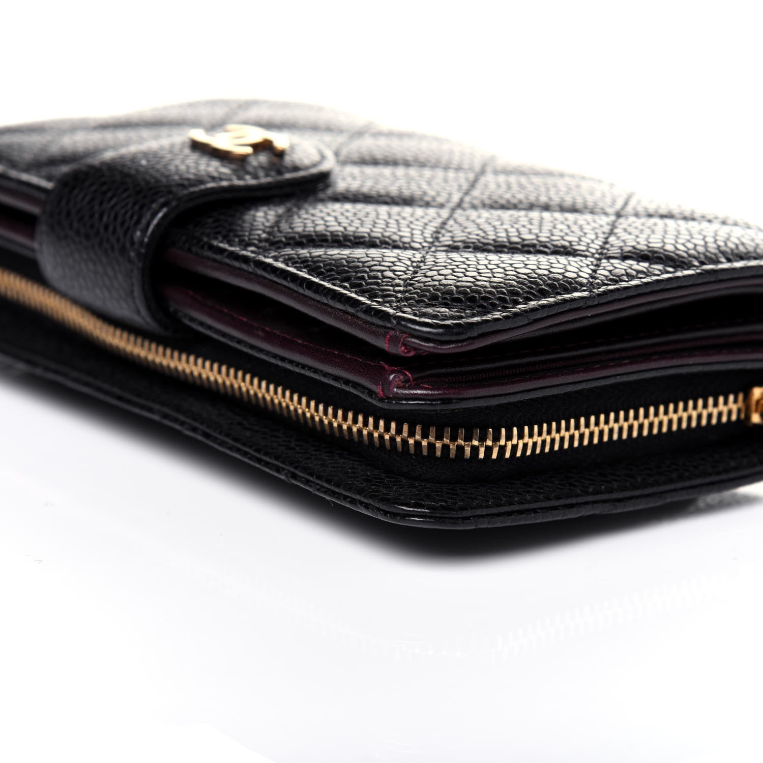 Chanel Caviar Quilted CC French Wallet Black 9 of 16