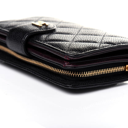 Chanel Caviar Quilted CC French Wallet Black 9 of 16