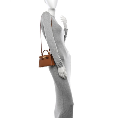 Hermes Epsom Mini Kelly Sellier 20 Gold 2 of 11