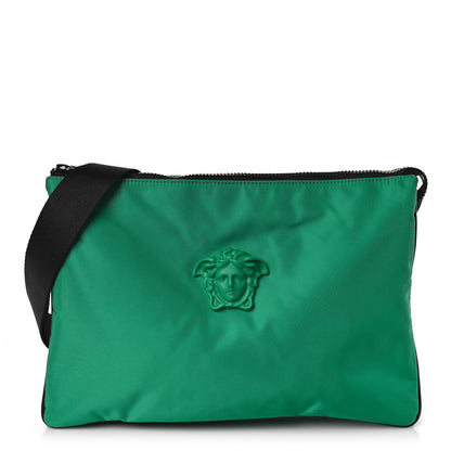 Versace Nylon Palazzo Medusa Messenger Green 1 of 8