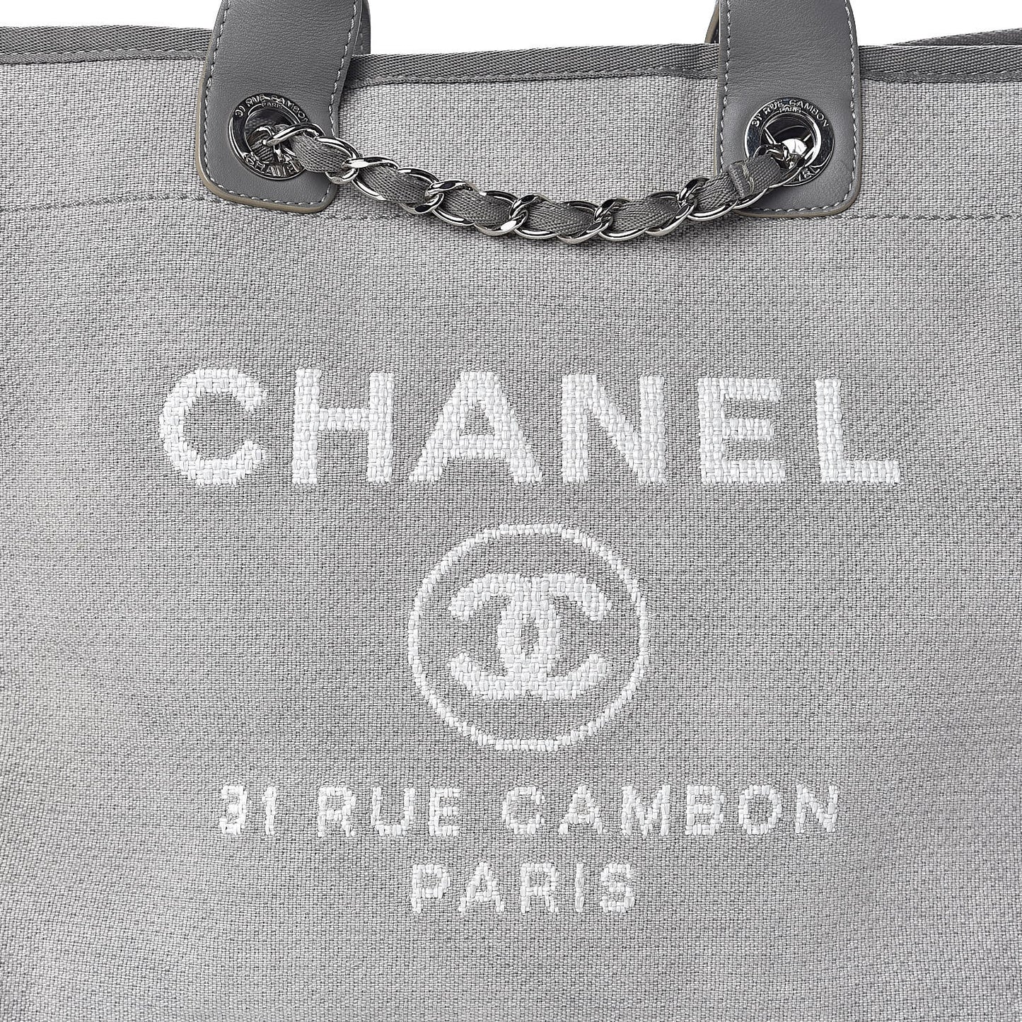 Canvas Large Deauville Tote Grey