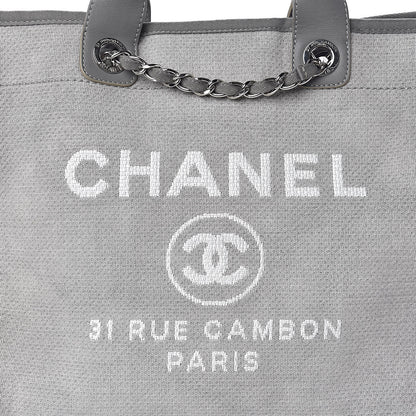 Chanel Canvas Large Deauville Tote Grey 11 of 16