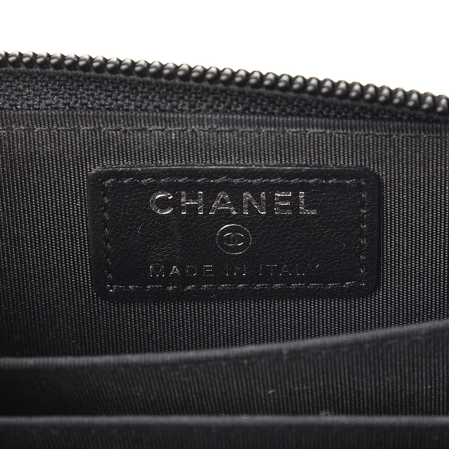 Chanel Lambskin Quilted Zip Around Boy Coin Purse Wallet Black 5 of 8