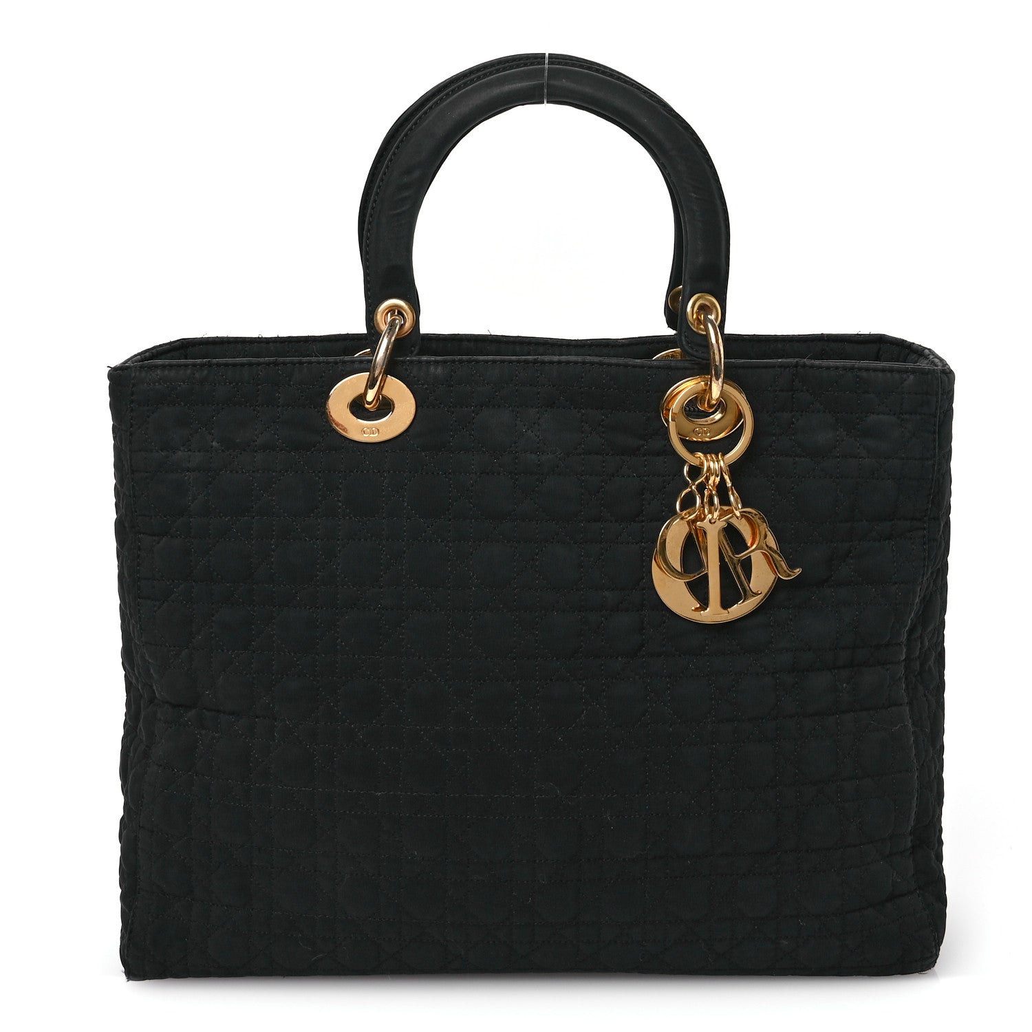Christian Dior Nylon Cannage Large Lady Dior Black 1 of 18