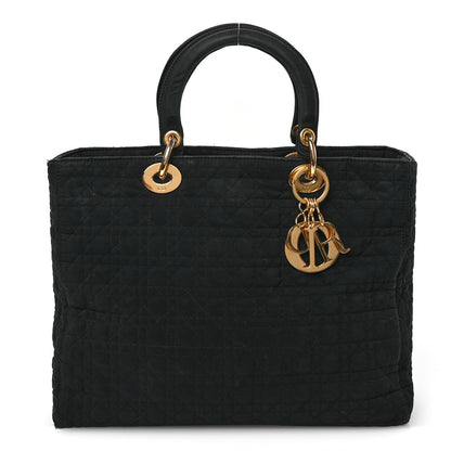 Christian Dior Nylon Cannage Large Lady Dior Black 1 of 18