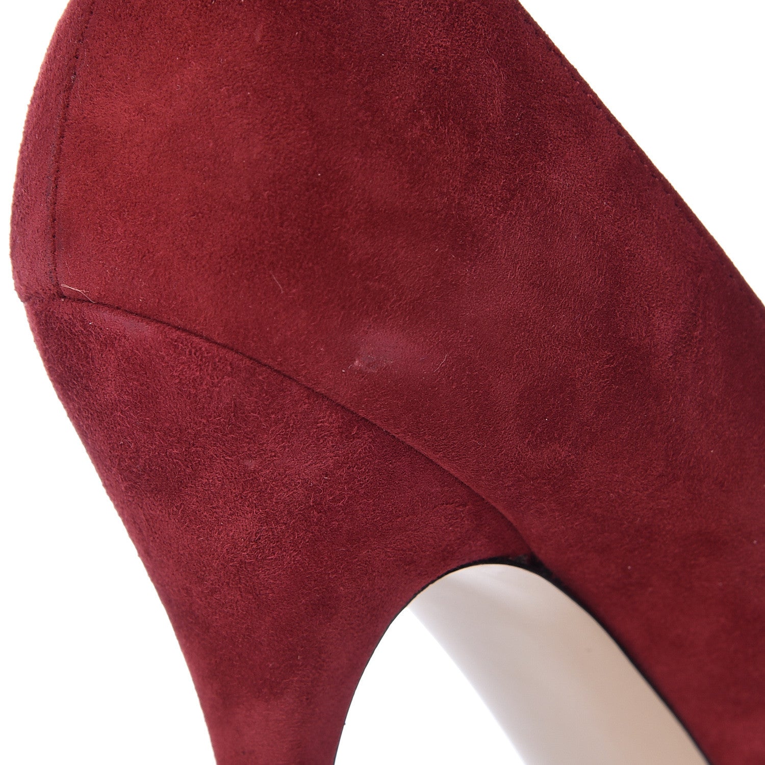 Valentino Garavani Suede Rockstud Cap Toe Platform Pumps 40 Red Gold 17 of 20