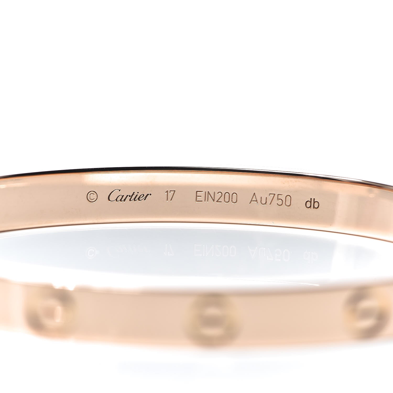 Cartier 18K Pink Gold LOVE Bracelet 17 4 of 7