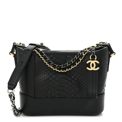 Chanel Snakeskin Small Gabrielle Hobo Black 1 of 11