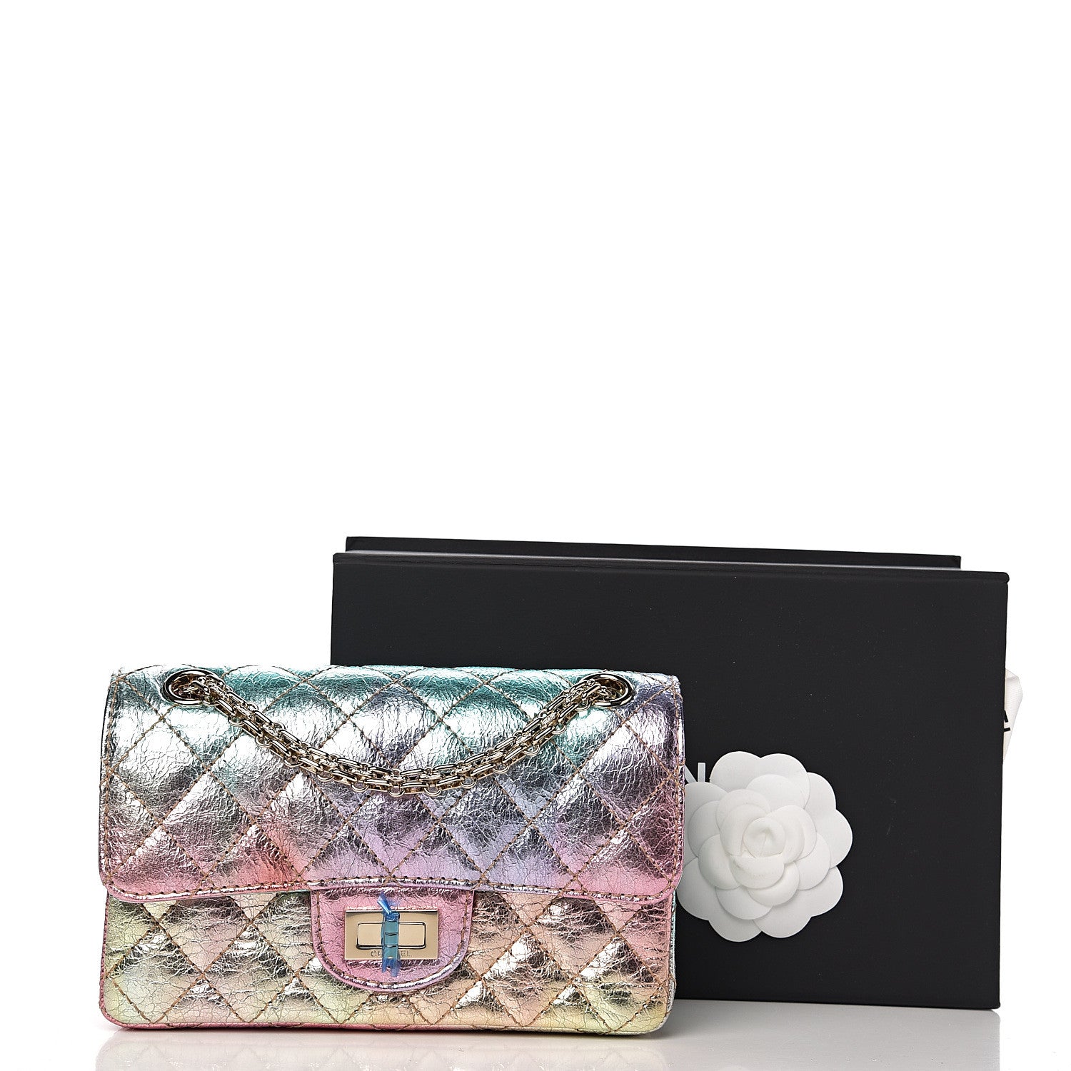 Chanel Metallic Goatskin Quilted Mini 2.55 Reissue Flap Multicolor 10 of 10