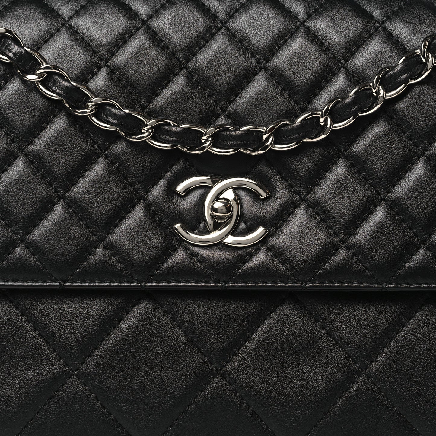 Calfskin Quilted In The Business Flap Bag Black