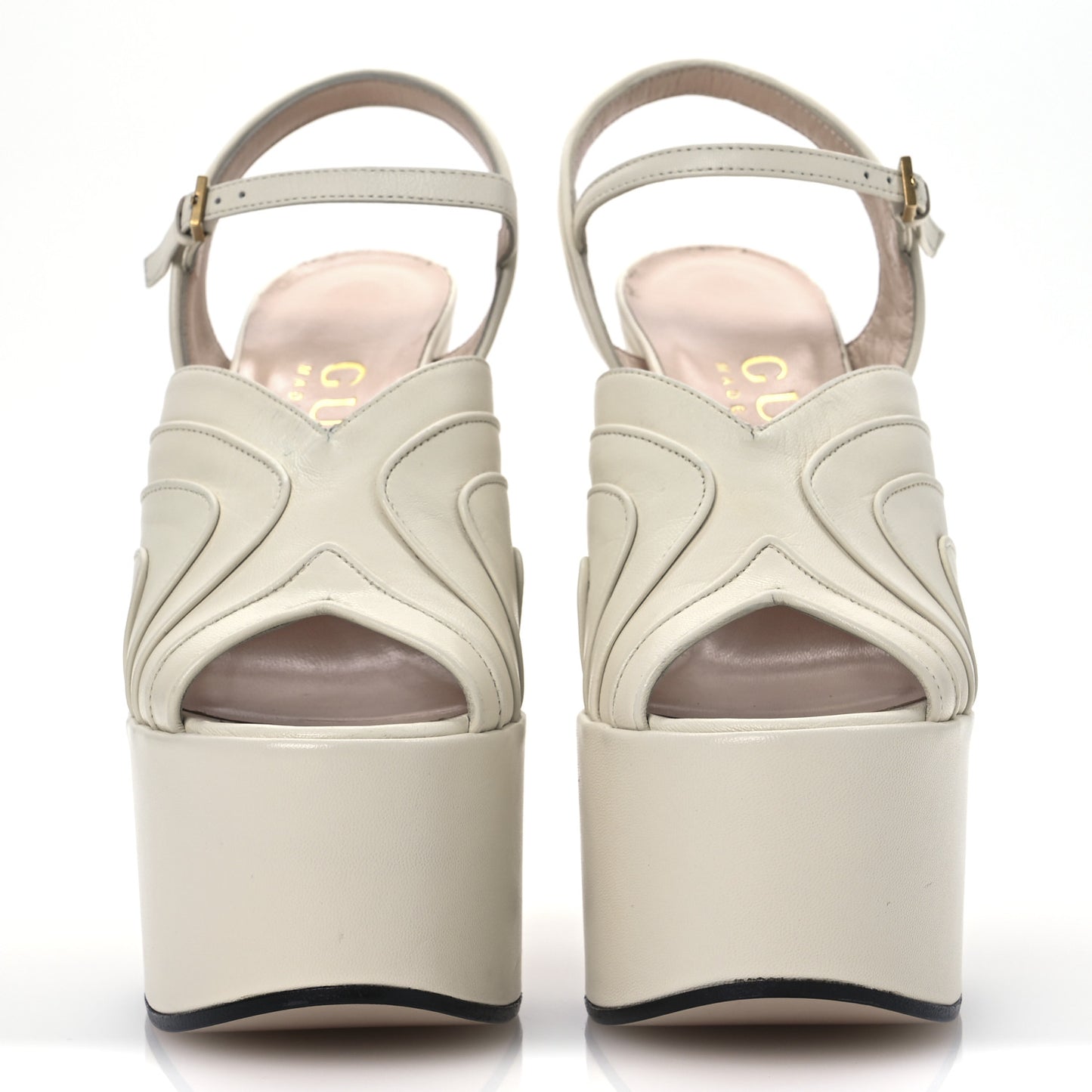 Malaga Kid Keyla Platform 60/155mm Slingback Sandals 35.5 Mystic White