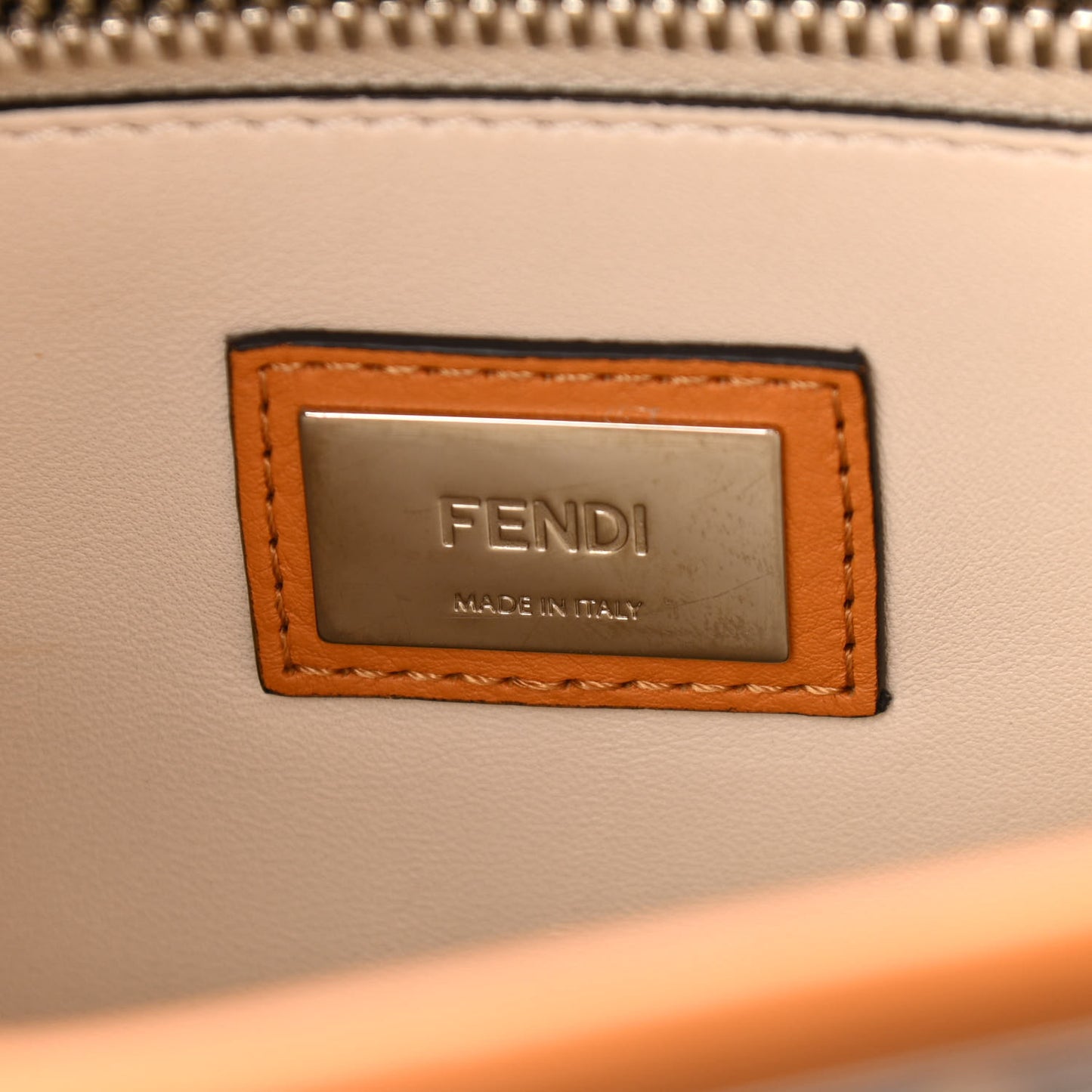 Vitello Seta Shiny Nappa Plexiglass Granite Medium Peekaboo Iconic Satchel Ginger Latte