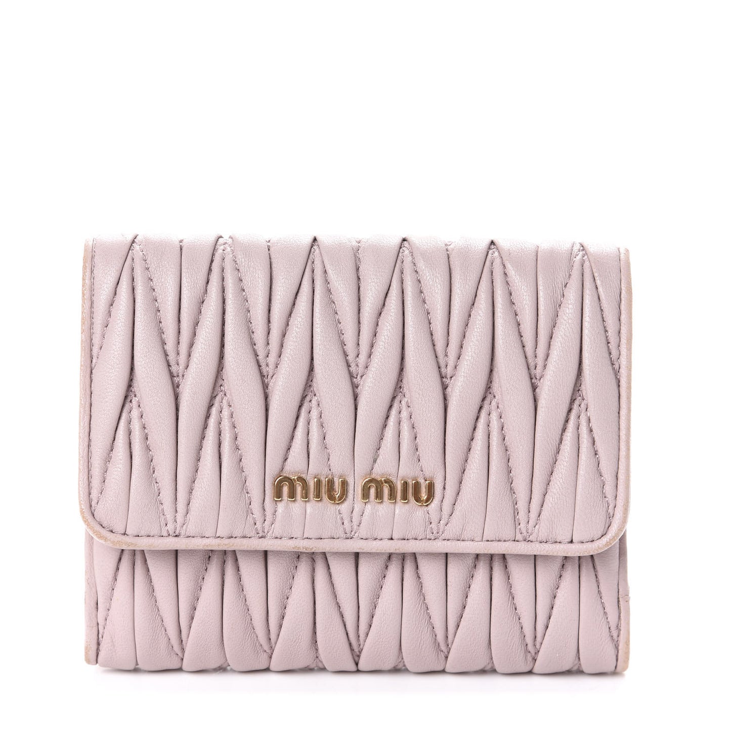 Nappa Matelasse Lux Flap Wallet Cammeo