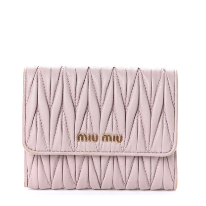 Miu Miu Nappa Matelasse Lux Flap Wallet Cammeo 1 of 6