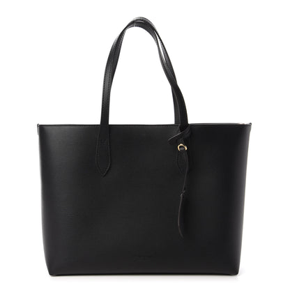 Burberry Grainy Calfskin Haymarket Check Medium Reversible Tote Black 1 of 9