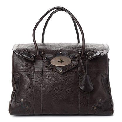 Mulberry Grained Calfskin Tooled Darwin Bayswater Chocolate 1 of 11