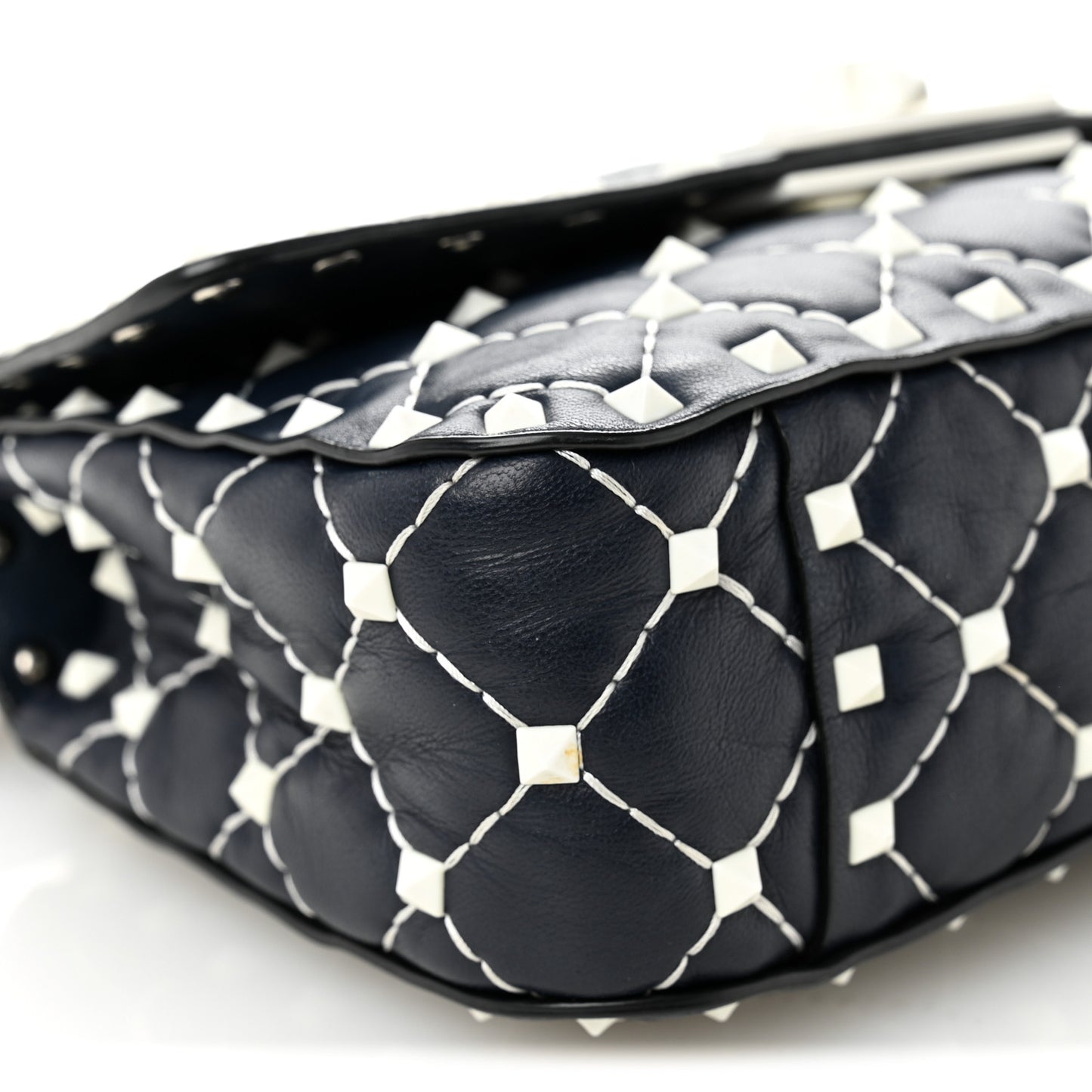 Nappa Small Free Rockstud Spike Shoulder Bag Marine