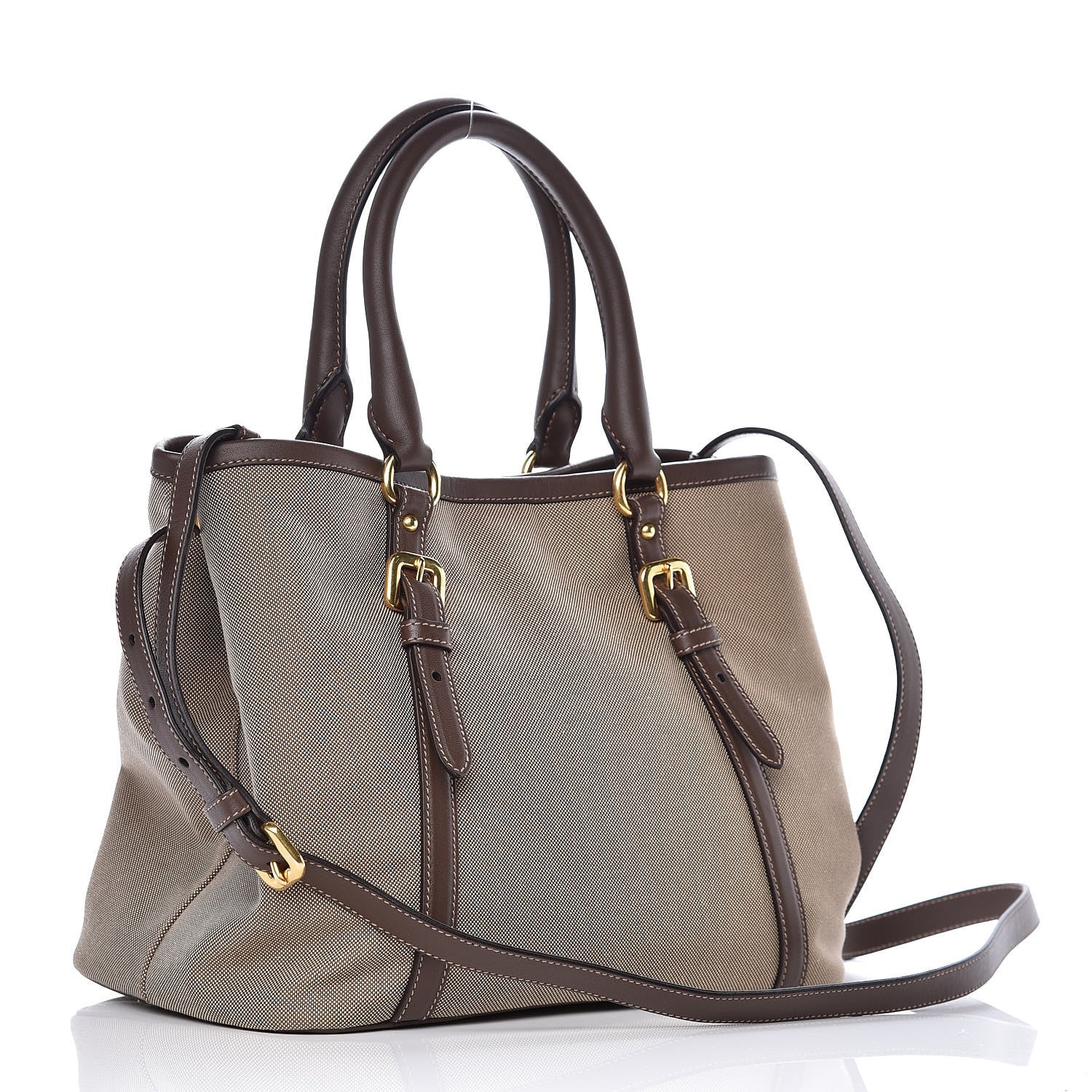 Prada Jacquard Logo Tote Corda Bruciato 3 of 9