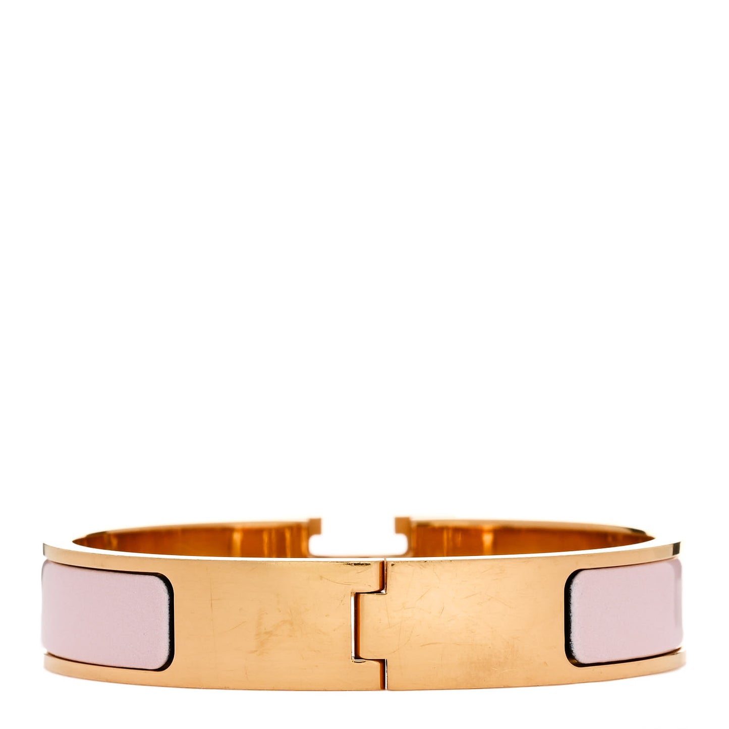 Enamel Narrow Clic Clac H Bracelet PM Rose Candeur