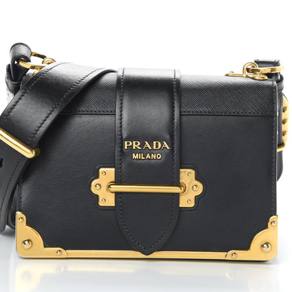 Prada City Calf Saffiano Cahier Bag Black 8 of 10