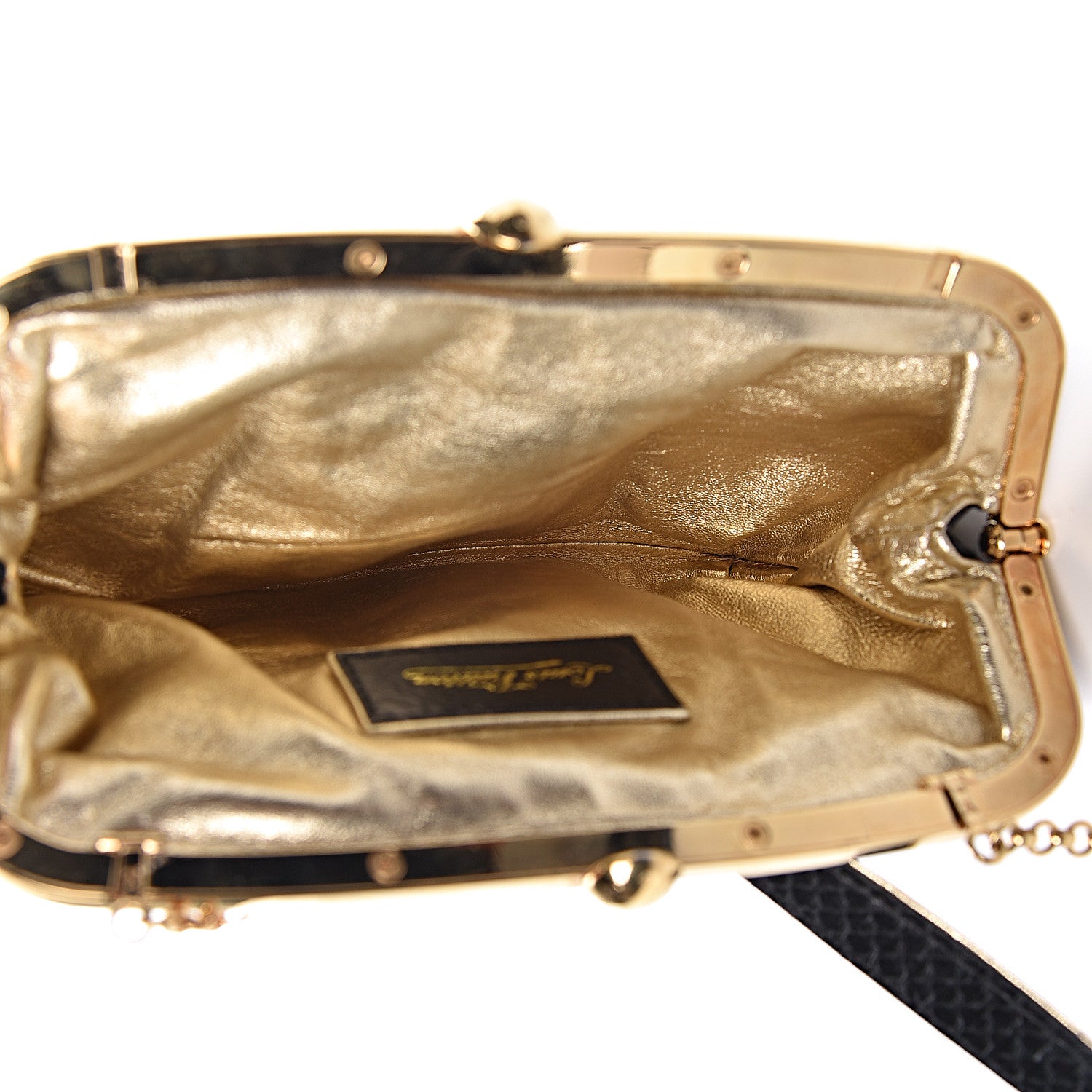 Louis Vuitton Satin Monogram Aumoniere Clutch Black 5 of 9