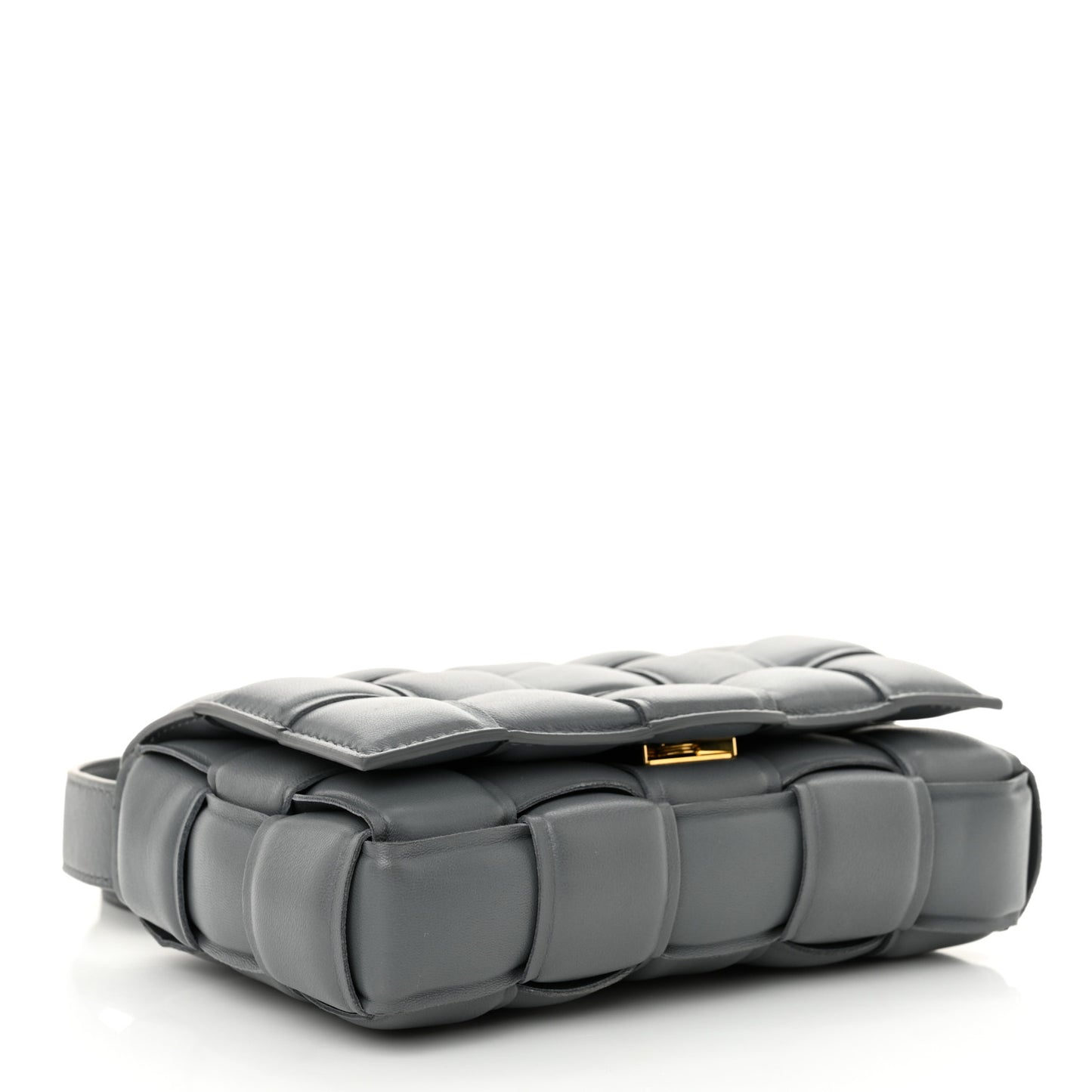 Nappa Maxi Intreccio Small Padded Cassette Crossbody Thunder