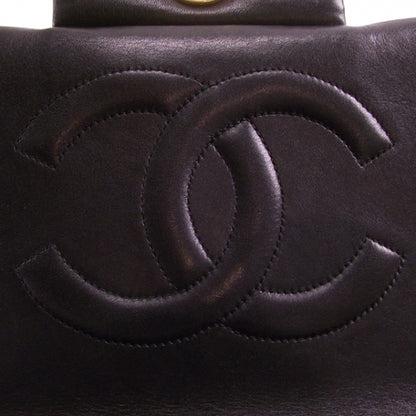 Chanel Vintage Leather Jumbo Classic Flap Black 12 of 13