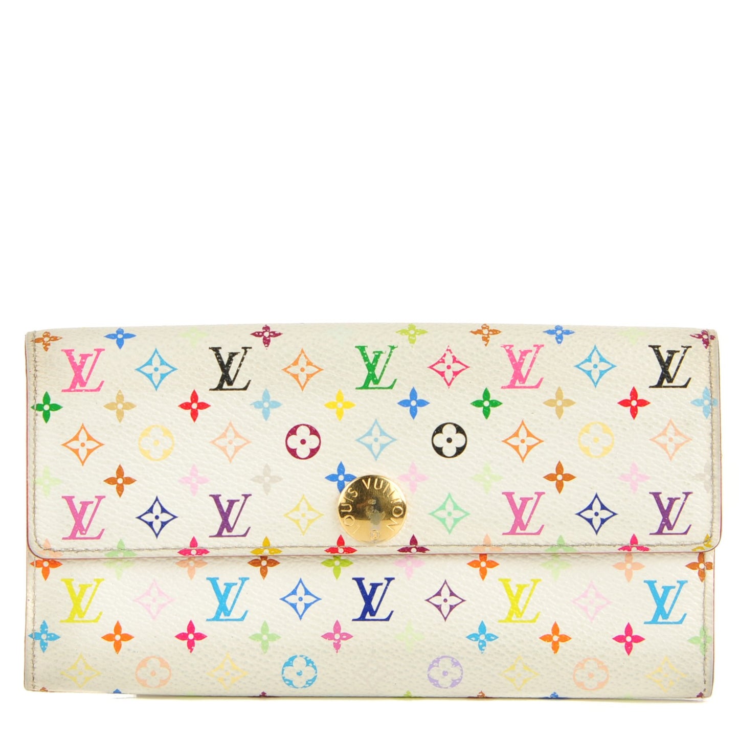 Monogram Multicolor Sarah Wallet White