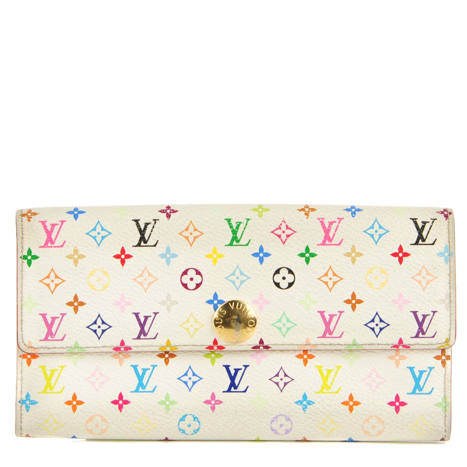 Louis Vuitton Monogram Multicolor Sarah Wallet White 1 of 7