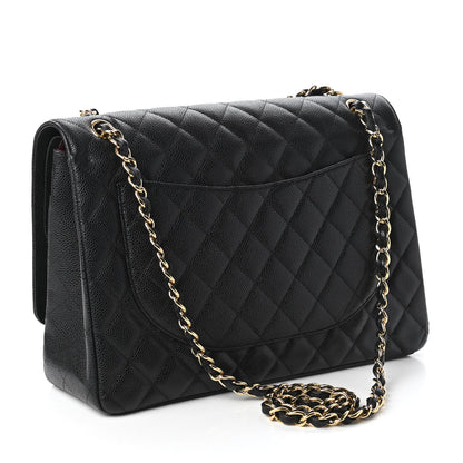 Chanel Caviar Quilted Maxi Double Flap Black 3 of 11