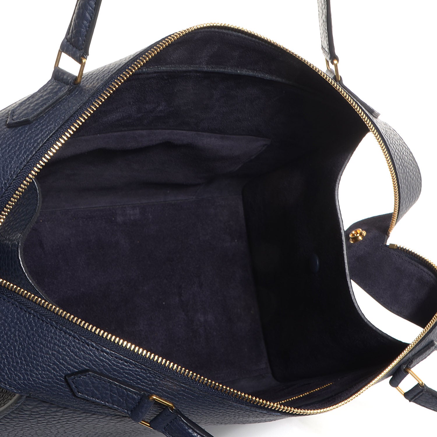 Celine Bullhide Calfskin Medium Ring Bag Navy Blue 5 of 8