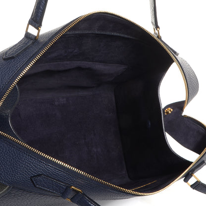 Celine Bullhide Calfskin Medium Ring Bag Navy Blue 5 of 8