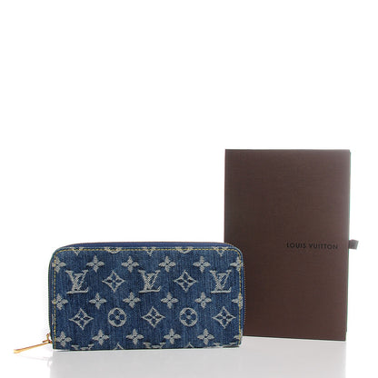 Louis Vuitton Denim Zippy Wallet Blue 8 of 8