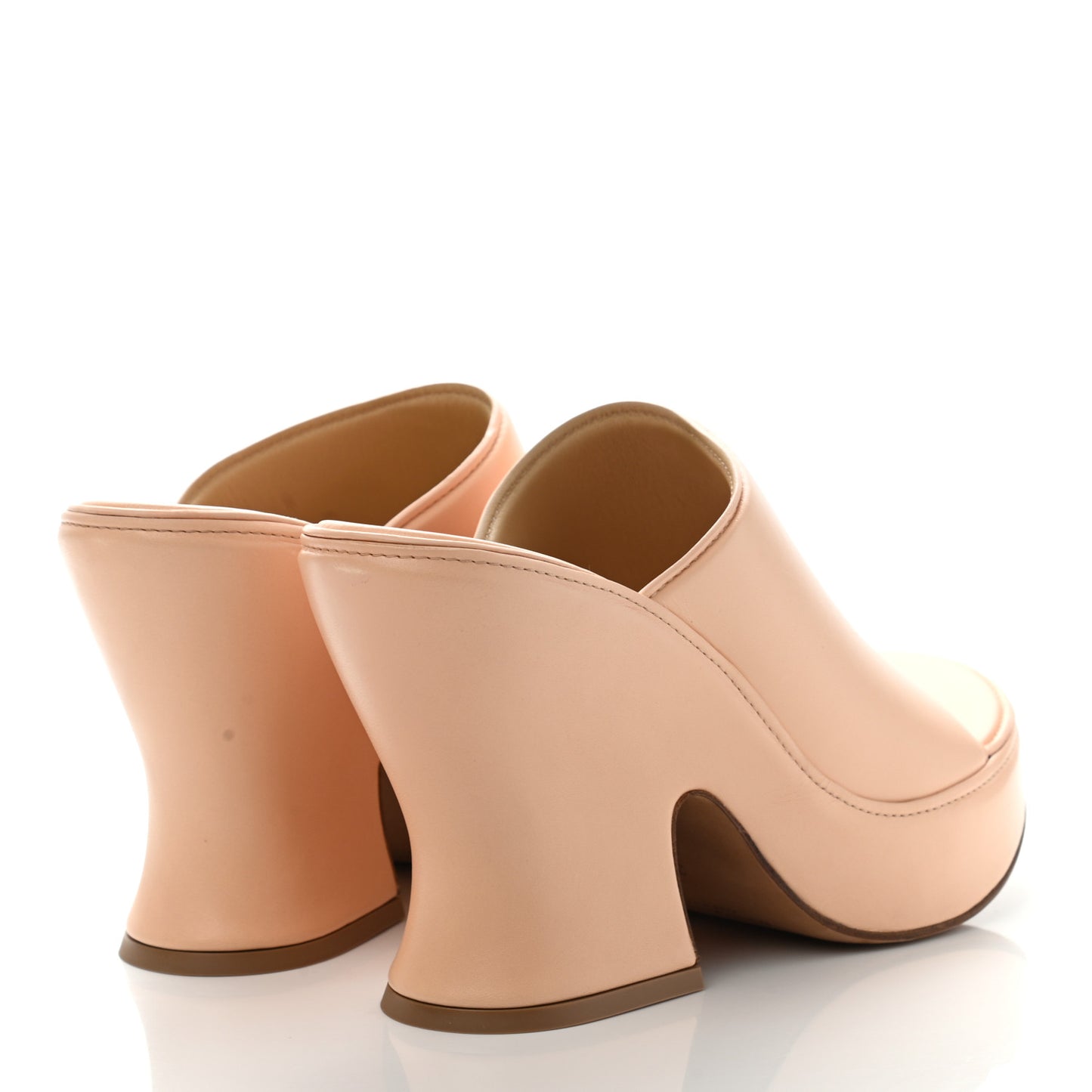 Nappa Slide Platform 115 Wedge Sandals 38 Macaroon