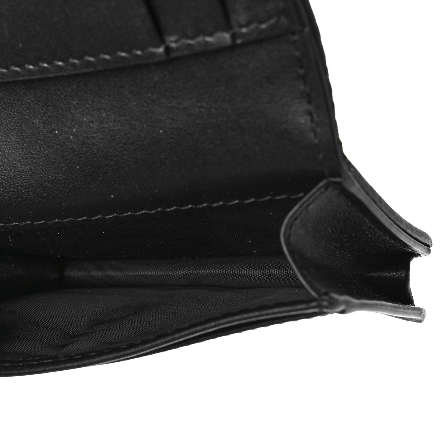 Lambskin Cannage Small Lady Dior Flap Card Holder Black