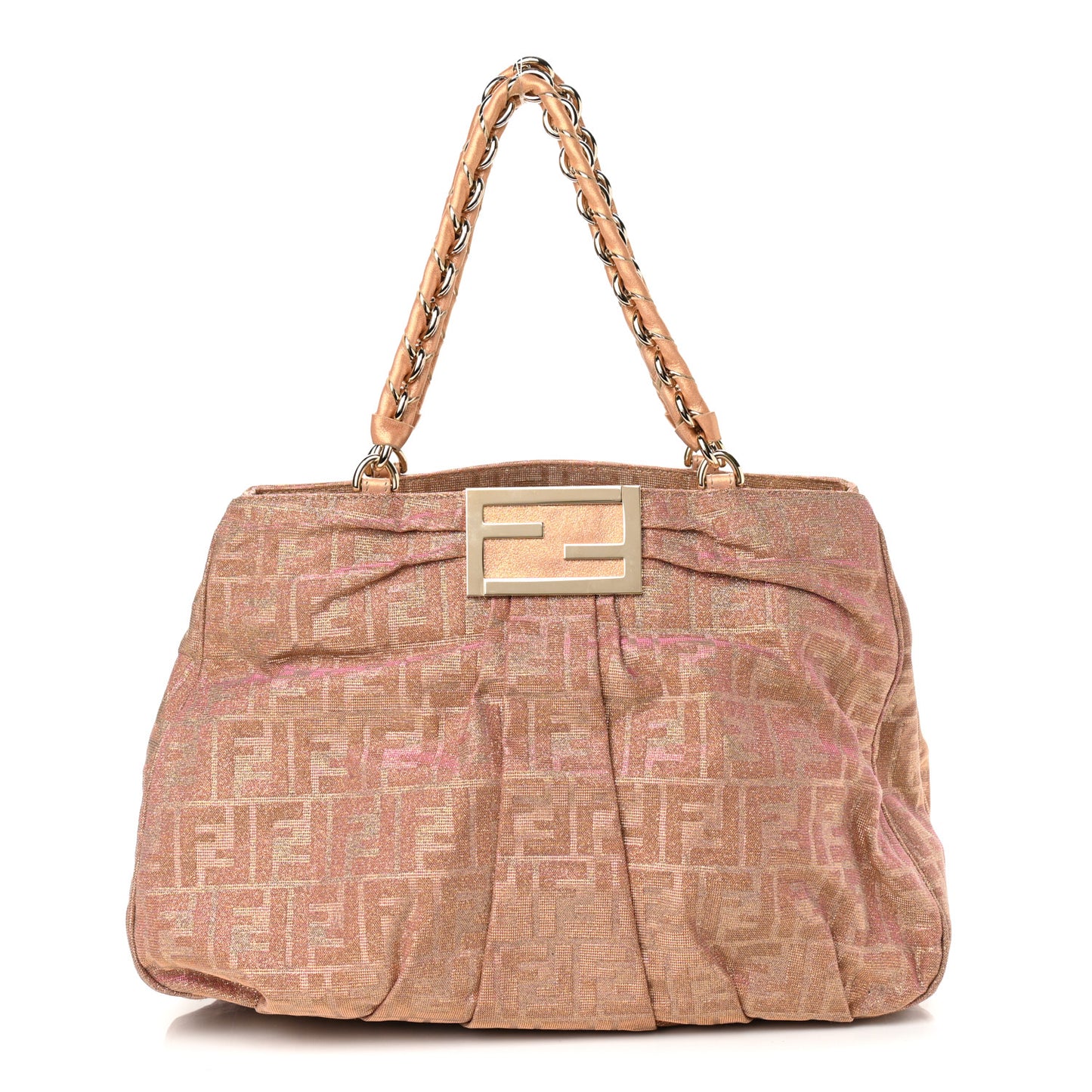 Metallic Lurex Zucca Mia Tote Arancio