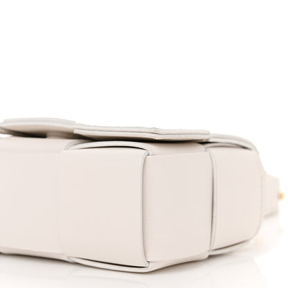 Bottega Veneta Lambskin Maxi Intrecciato Extra Mini Cassette Crossbody Bag White 9 of 12