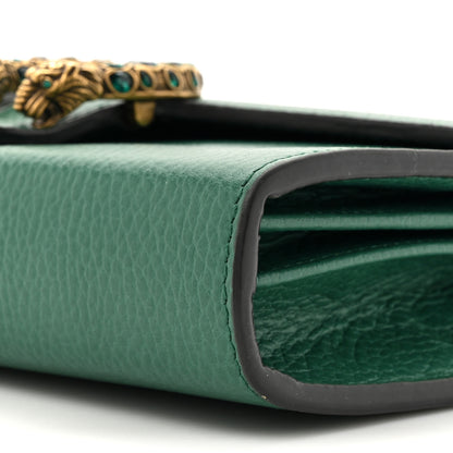 Gucci Calfskin Mini Dionysus Chain Wallet Emerald 10 of 11