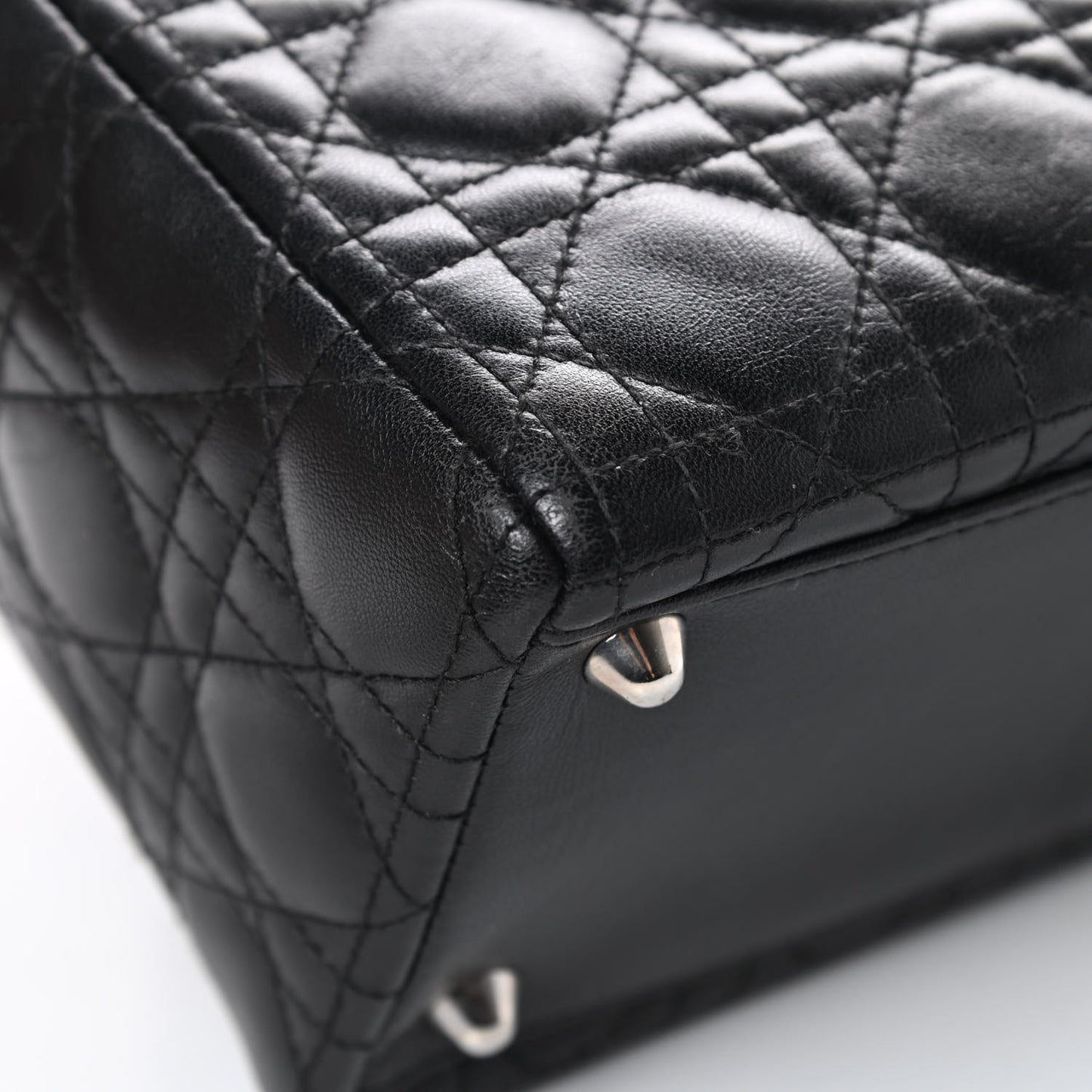 Lambskin Cannage Large Lady Dior Black