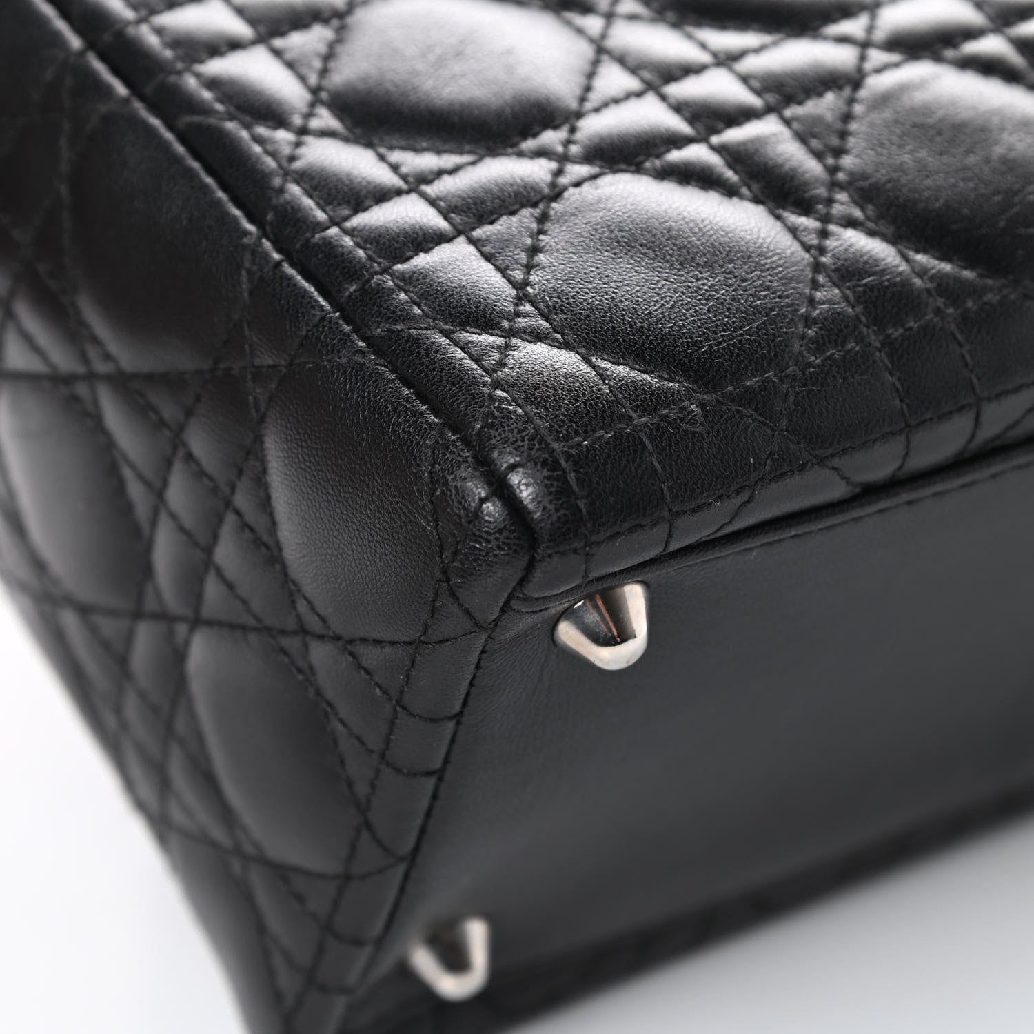 Christian Dior Lambskin Cannage Large Lady Dior Black 12 of 16