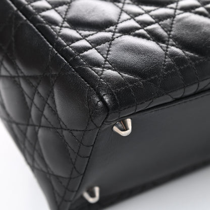 Christian Dior Lambskin Cannage Large Lady Dior Black 12 of 16