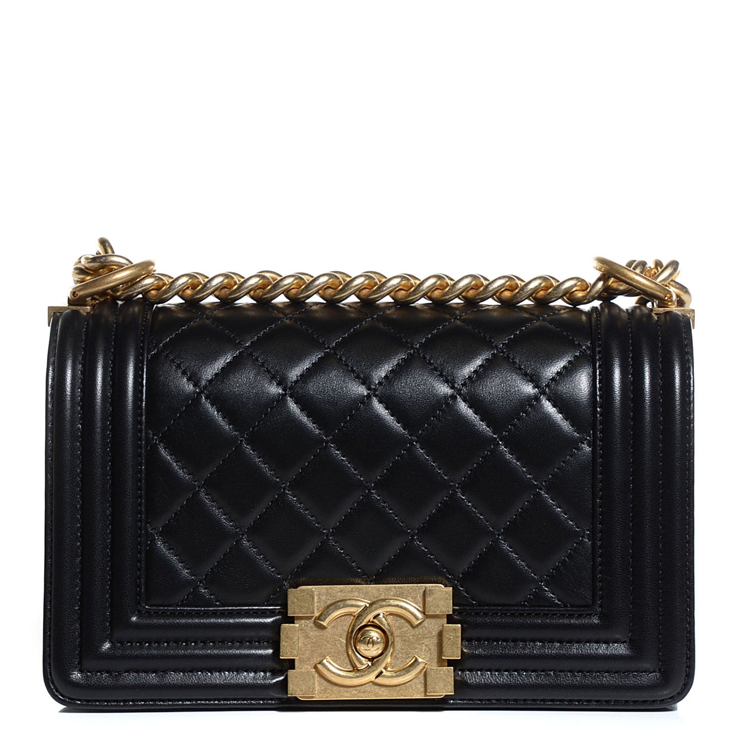Chanel Lambskin Quilted Small Boy Flap Black 1 of 7