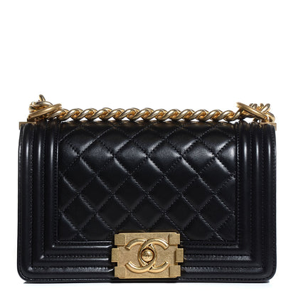 Chanel Lambskin Quilted Small Boy Flap Black 1 of 7
