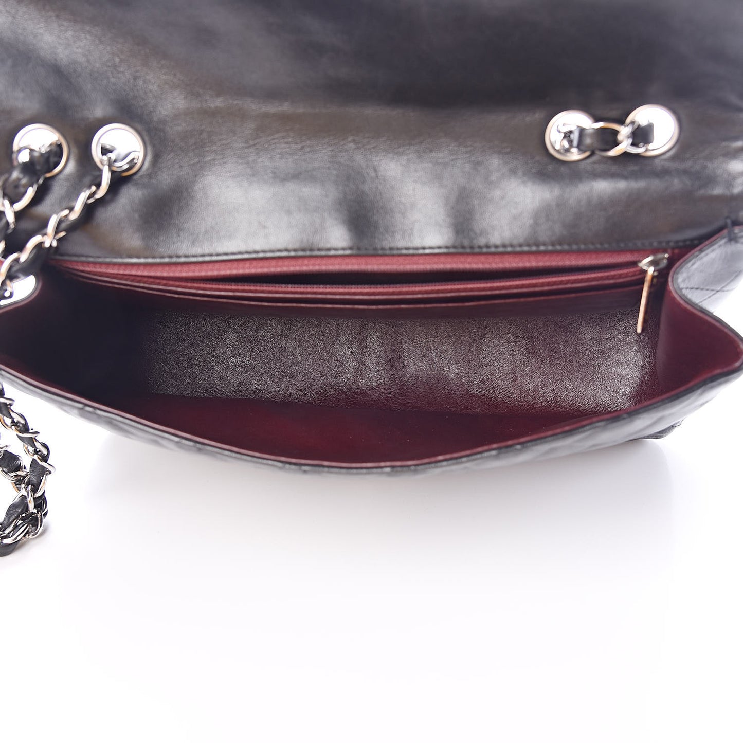 Lambskin Quilted Jumbo Single Flap Black