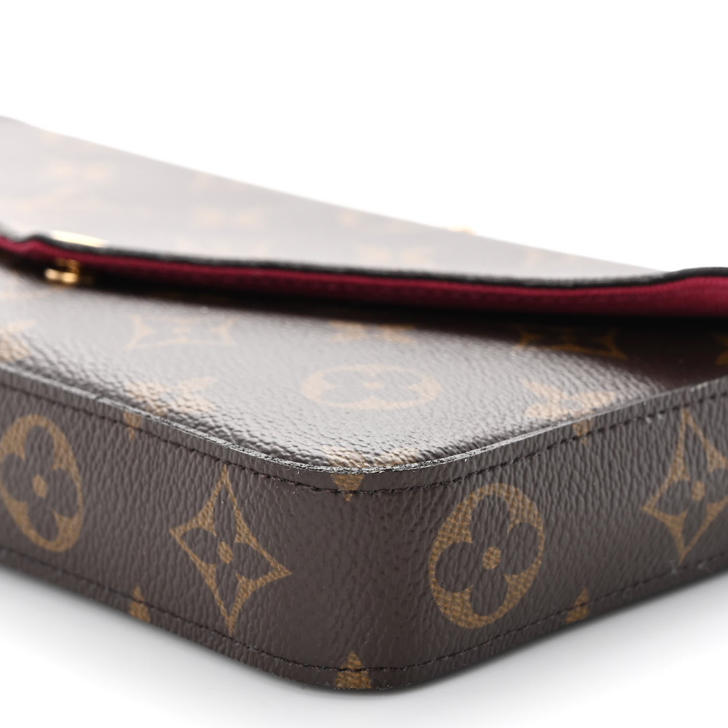 Louis Vuitton Monogram Pochette Felicie Chain Wallet Fuchsia 10 of 12