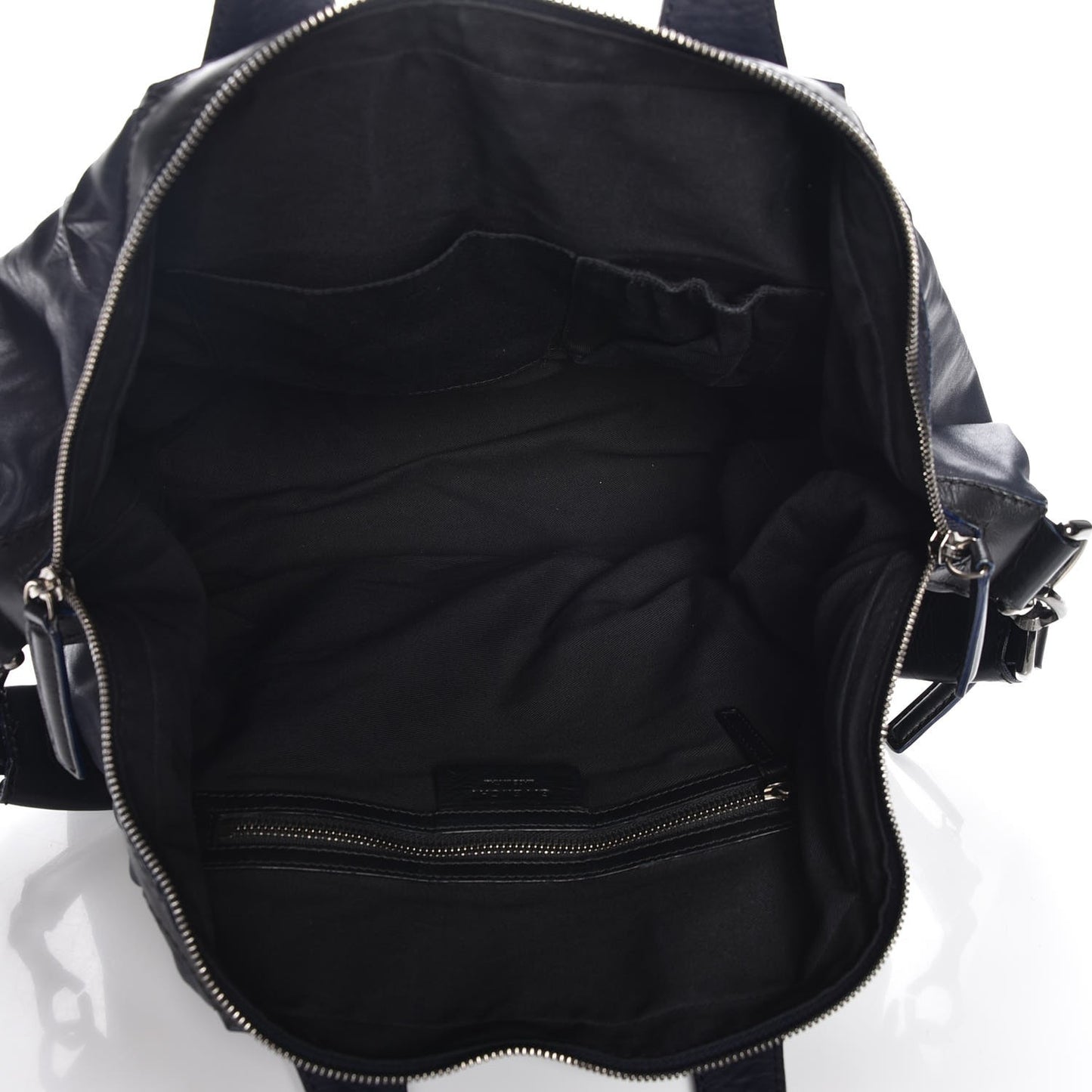 Calfskin Star Embossed Studded Medium Nightingale Navy