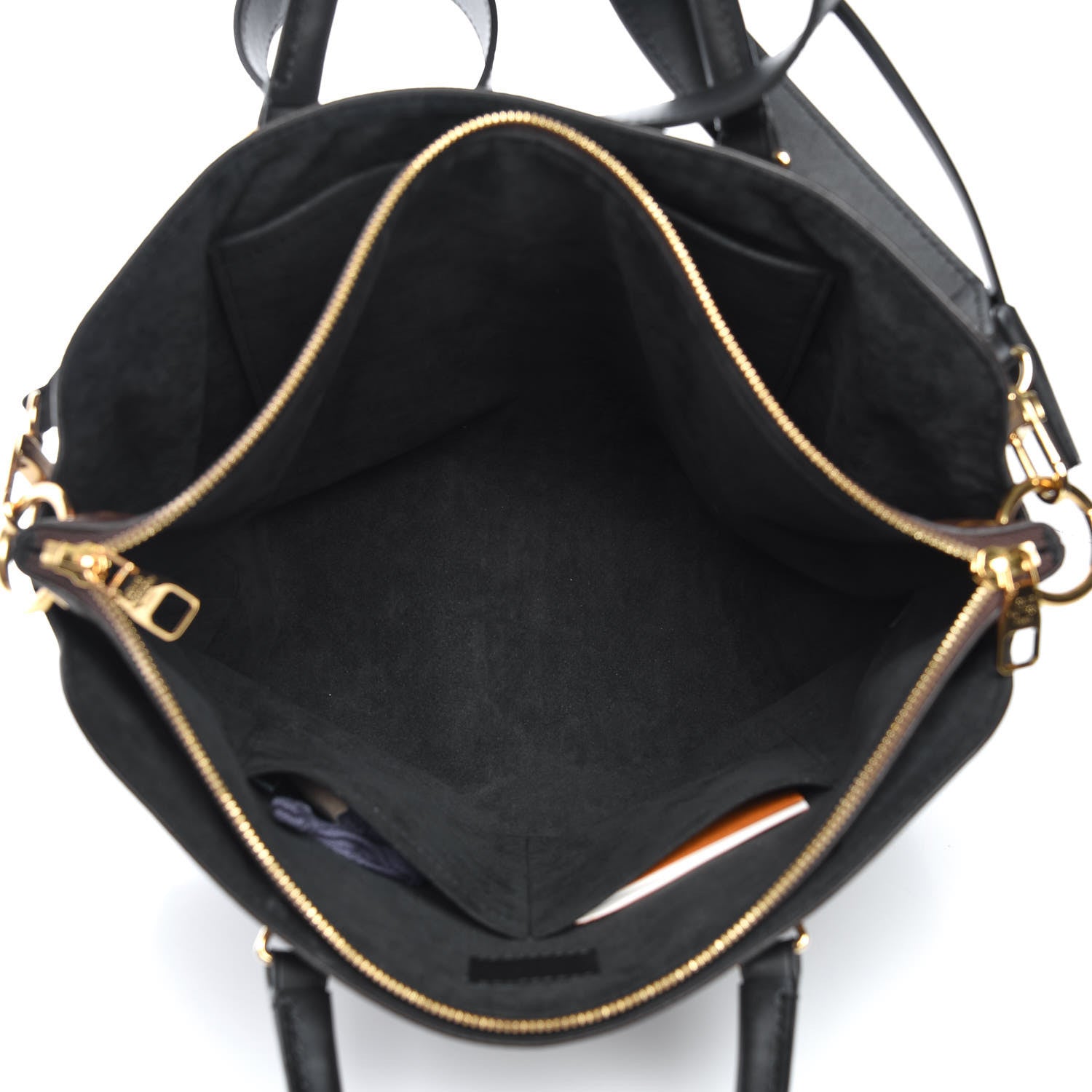Louis Vuitton Monogram Flower Zipped Tote MM Black 7 of 12